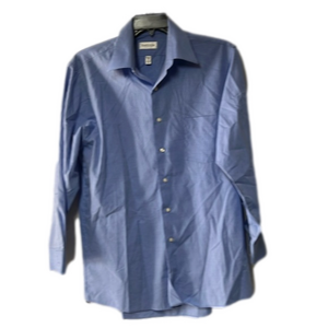 Men’s Van Heusen blue dress shirt 16 32/33 long sleeve‎ button down